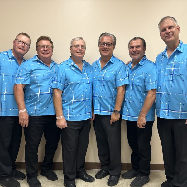 2024 Polkamotion in Rehoboth DE. Jeff Yash, Dave Morris, Frankie Liszka, Mike Stapinski,
NIck Disebastiano and Matt Lewandowski.  The Blue Magic Band.