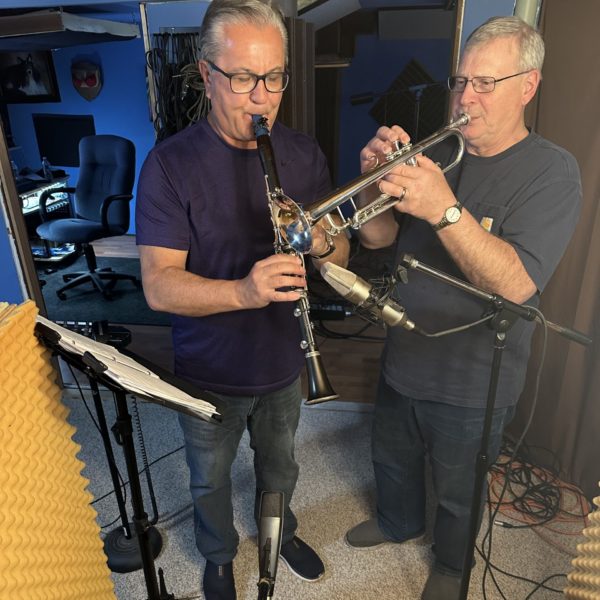 Blue Magic Recording Session 2025. Mike Stapinski and Frank Liszka.